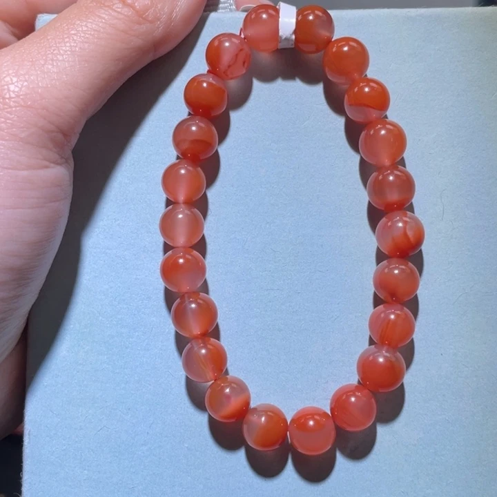 南红玛瑙原矿南红杨柳冰飘卡8手串未镶嵌