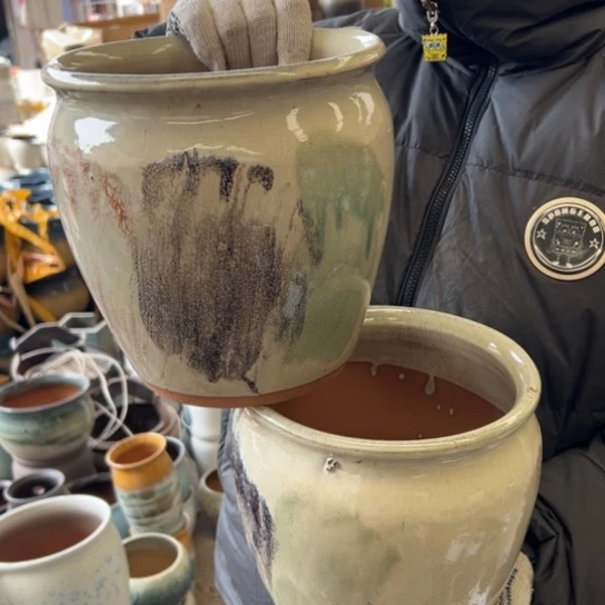 紫砂花盆高21口20————