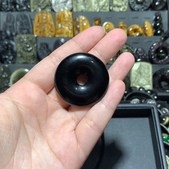 黑曜岩未镶嵌吊坠(赠链)用****7