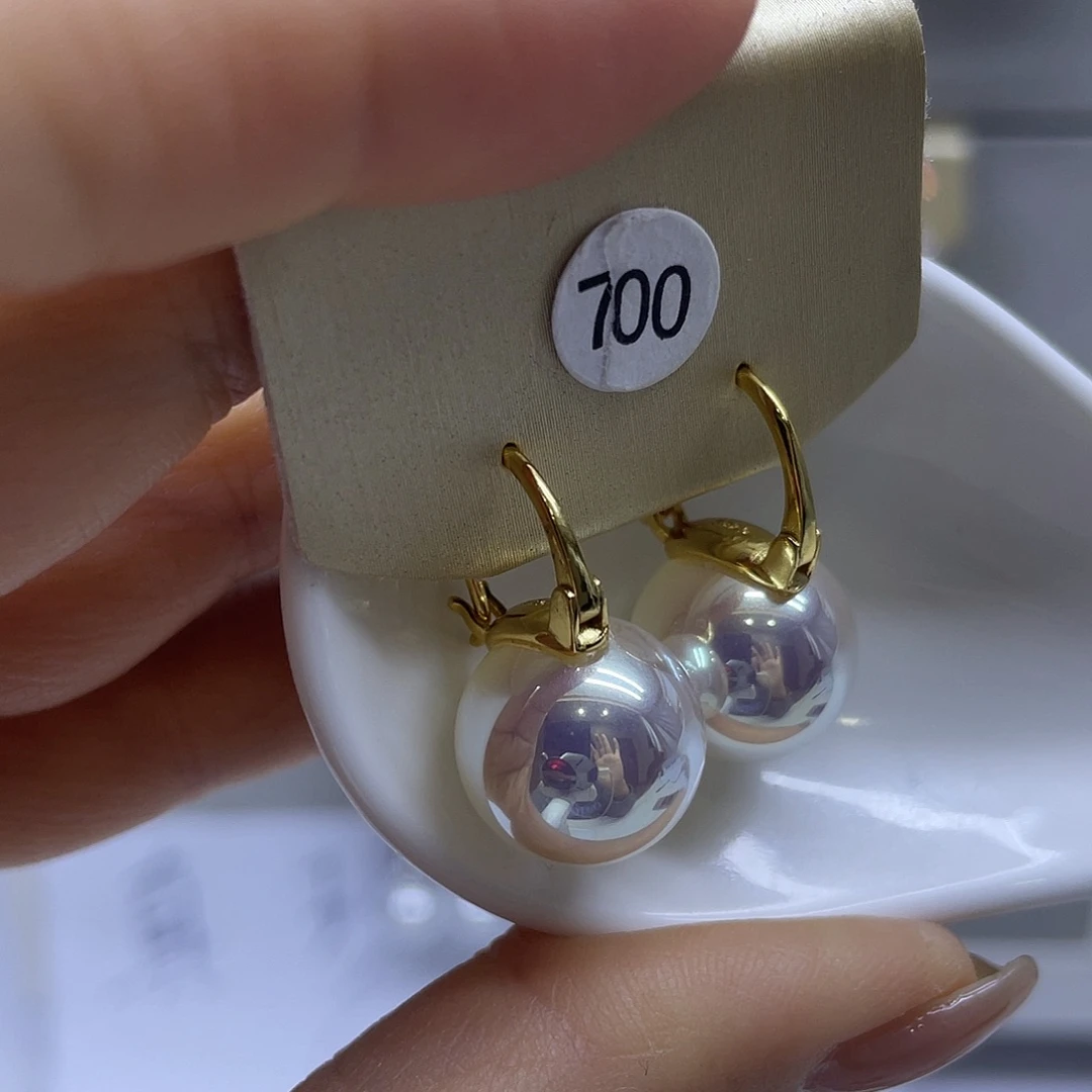 银S925镶嵌淡水珍珠耳饰