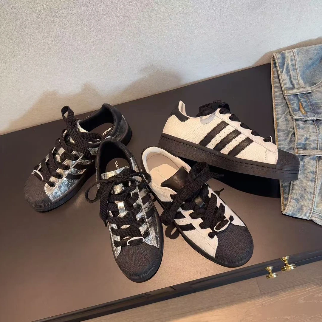 DAABAE GOOD 贝壳鞋2.0 经典百搭夏季小牛皮厚底板鞋休闲鞋0686-2