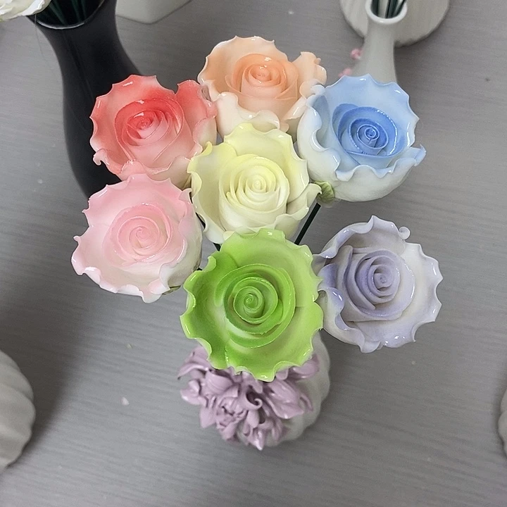 陶瓷纯手工捏花设计