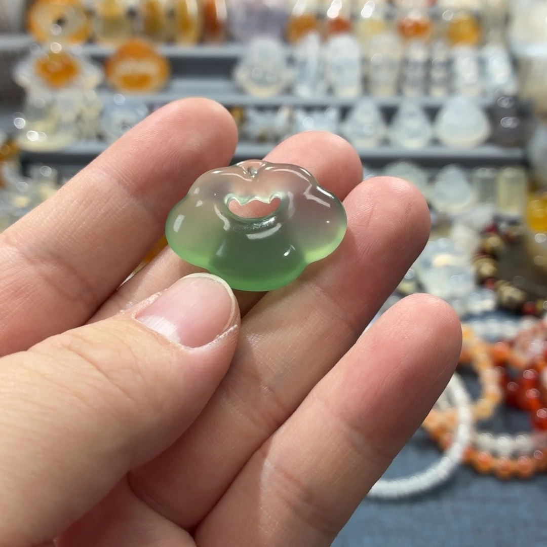 冰***柑玛瑙/玉髓未镶嵌吊坠(不含链)