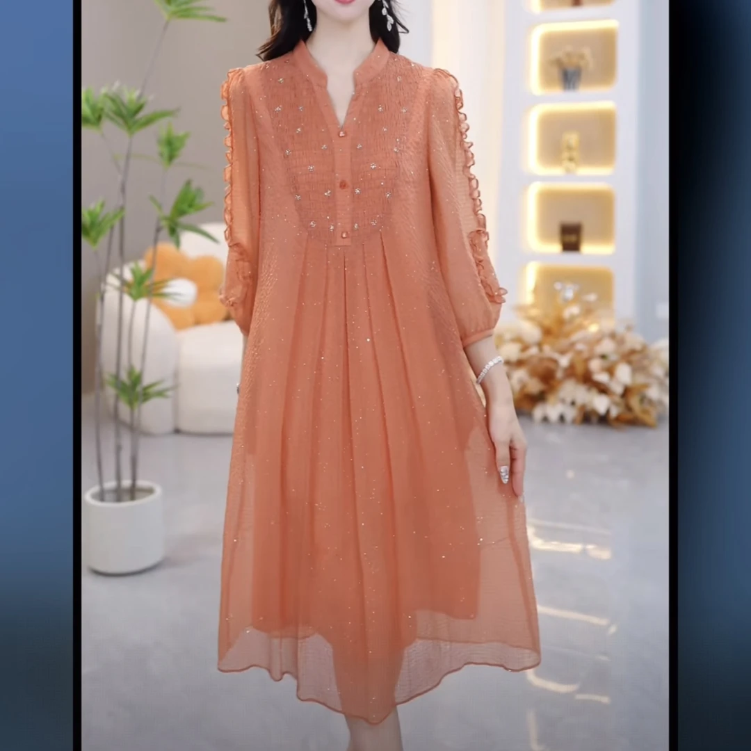 【连衣裙】SJYH688早秋2025新款洋气时尚优雅减龄显瘦气质连衣裙