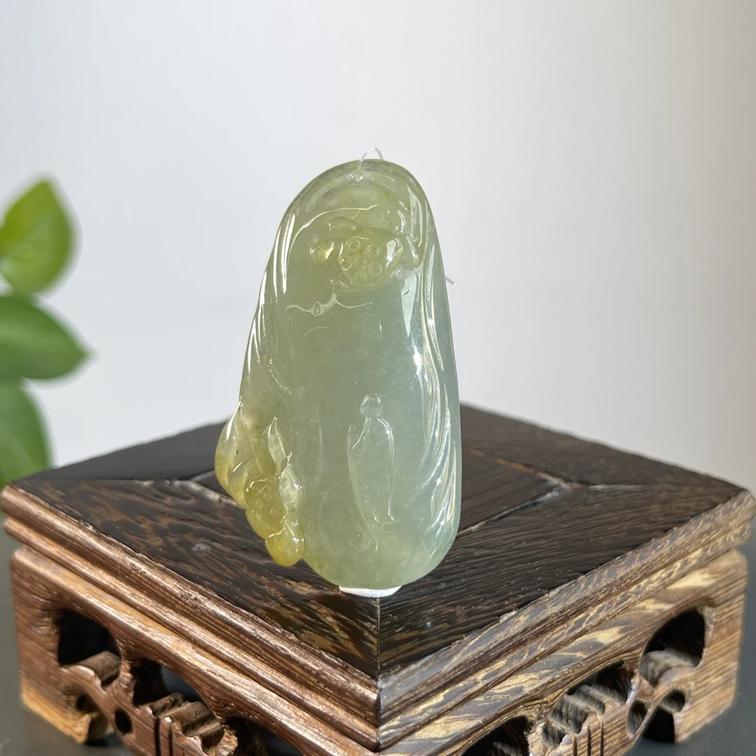 JCB14-125  天然缅甸A货翡翠  悟道