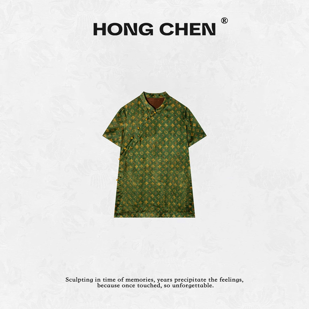 【虹辰·老料红云纱】高端桑蚕丝时尚幸运花高级感新中式上衣-HC2776