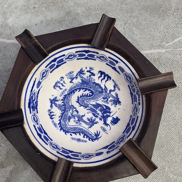 琉璃手工艺品红木底座工艺品