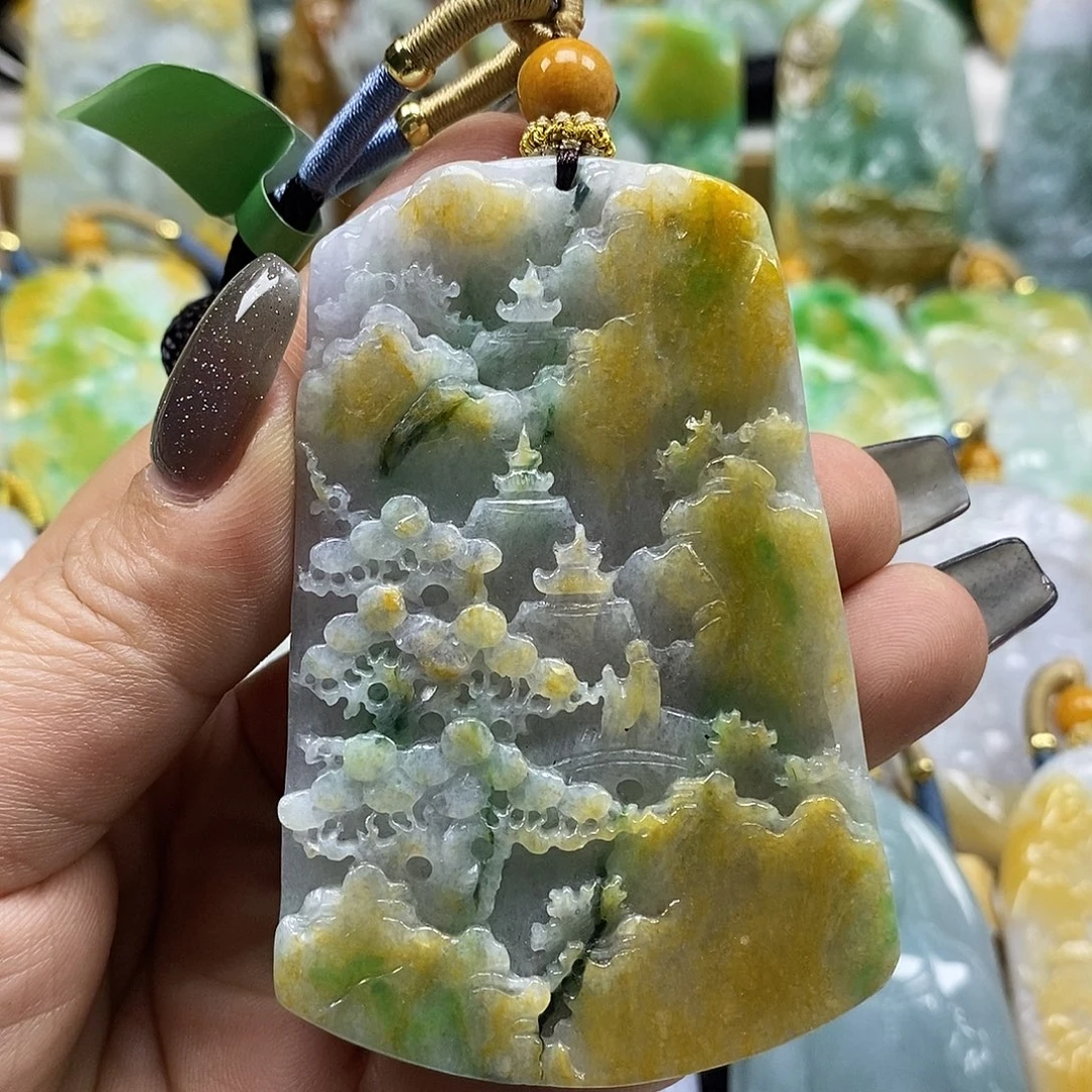 翡翠未镶嵌颈饰天然a货翡翠