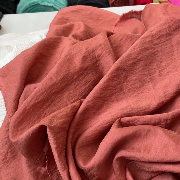 天丝（莱赛尔纤维）粉橙色人鱼姬细闪1.5米