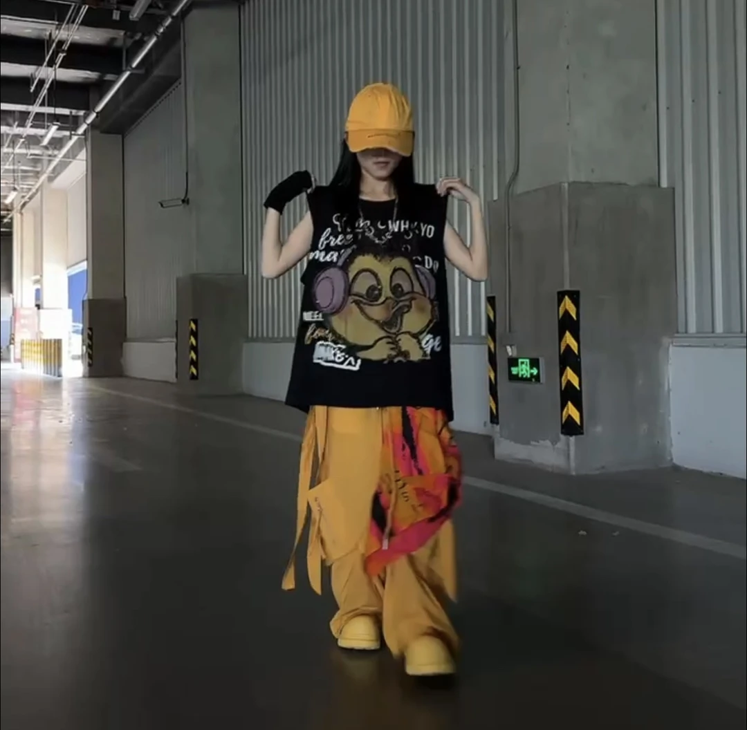 【可爱卡通】蒙蒙潮童2025夏款中大童工艺设计感背心中大童潮酷上衣