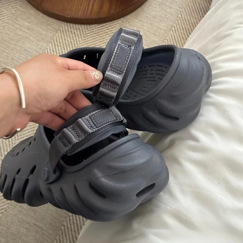 家人们~~波波洞洞鞋男外穿拖鞋软底防滑包头凉鞋户外沙滩鞋涉水鞋