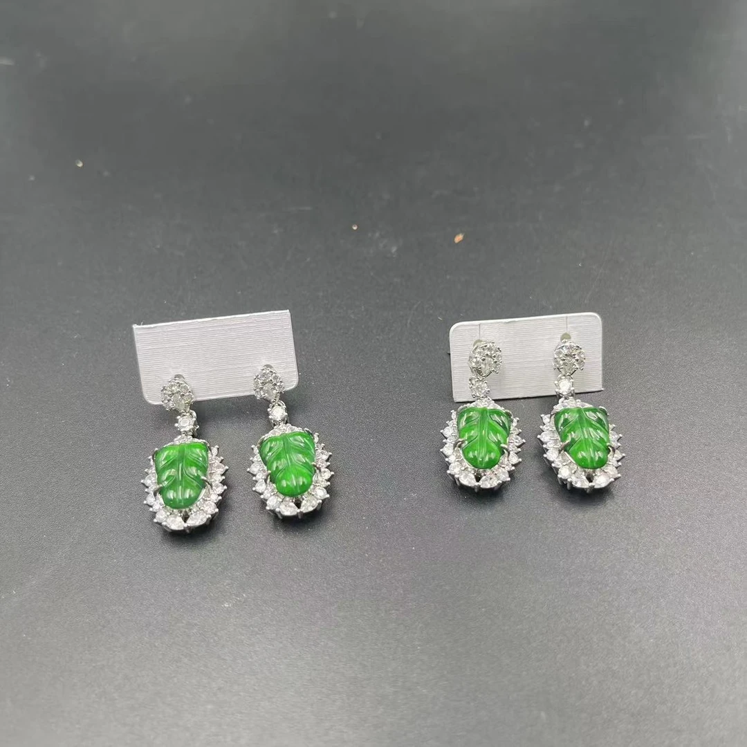 【菲菲】翡翠耳钉多样性发其一对@k