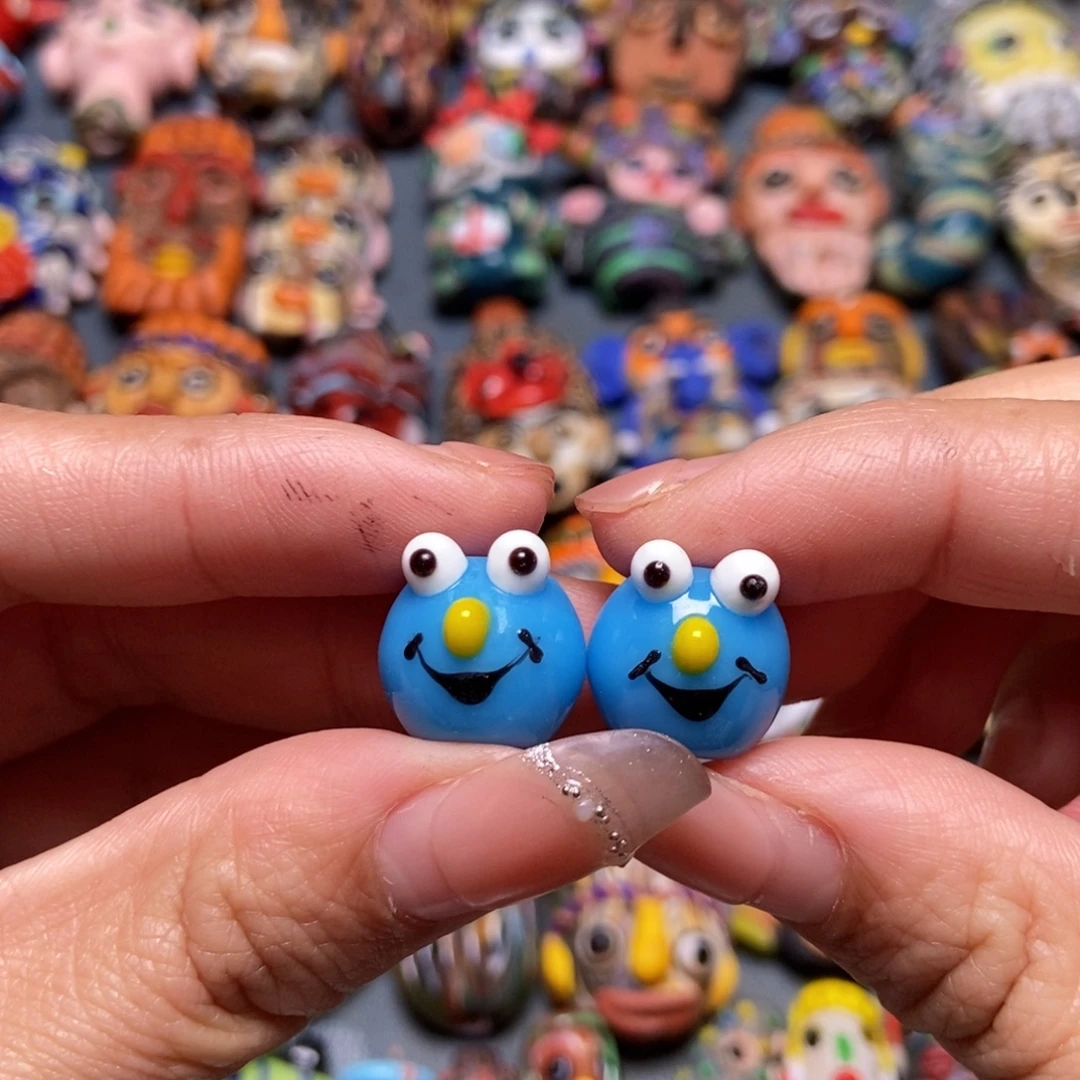 琉璃颈饰印度尼西亚芝麻街一对