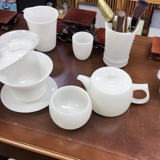 井栏壶马蹄盖碗六君子闻香杯12个