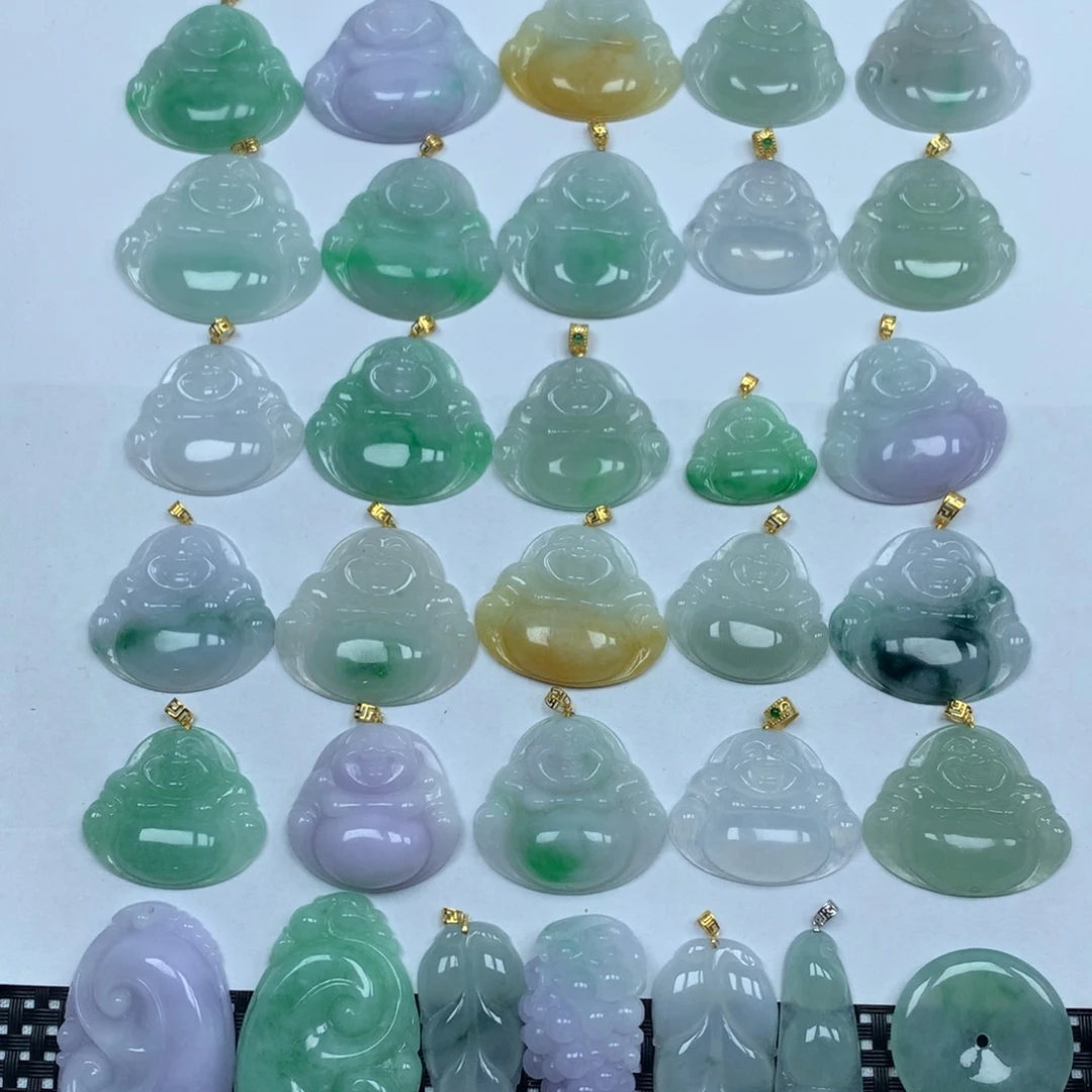 翡翠未镶嵌颈饰天然