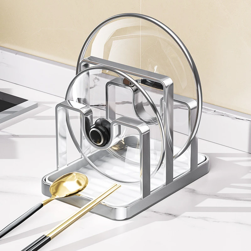 304不锈钢锅盖架菜板放置架厨房置物架多功能家用砧板刀架收纳架