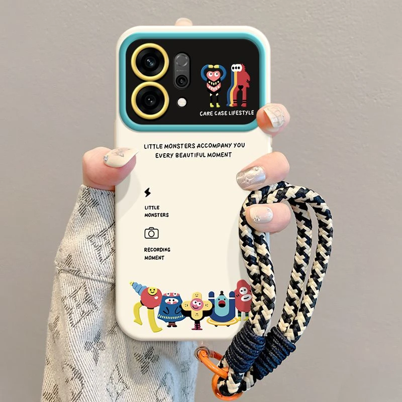 适用5只小怪兽oppofindx9pro手机壳设计感小众OPPOfindx9全包可爱