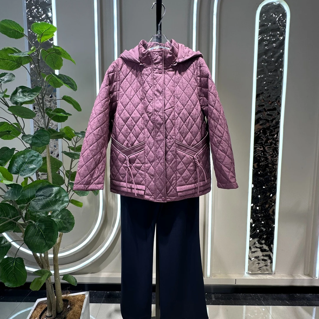 JIANKUAN 豆沙紫女款小棉服 M248566 衣长62