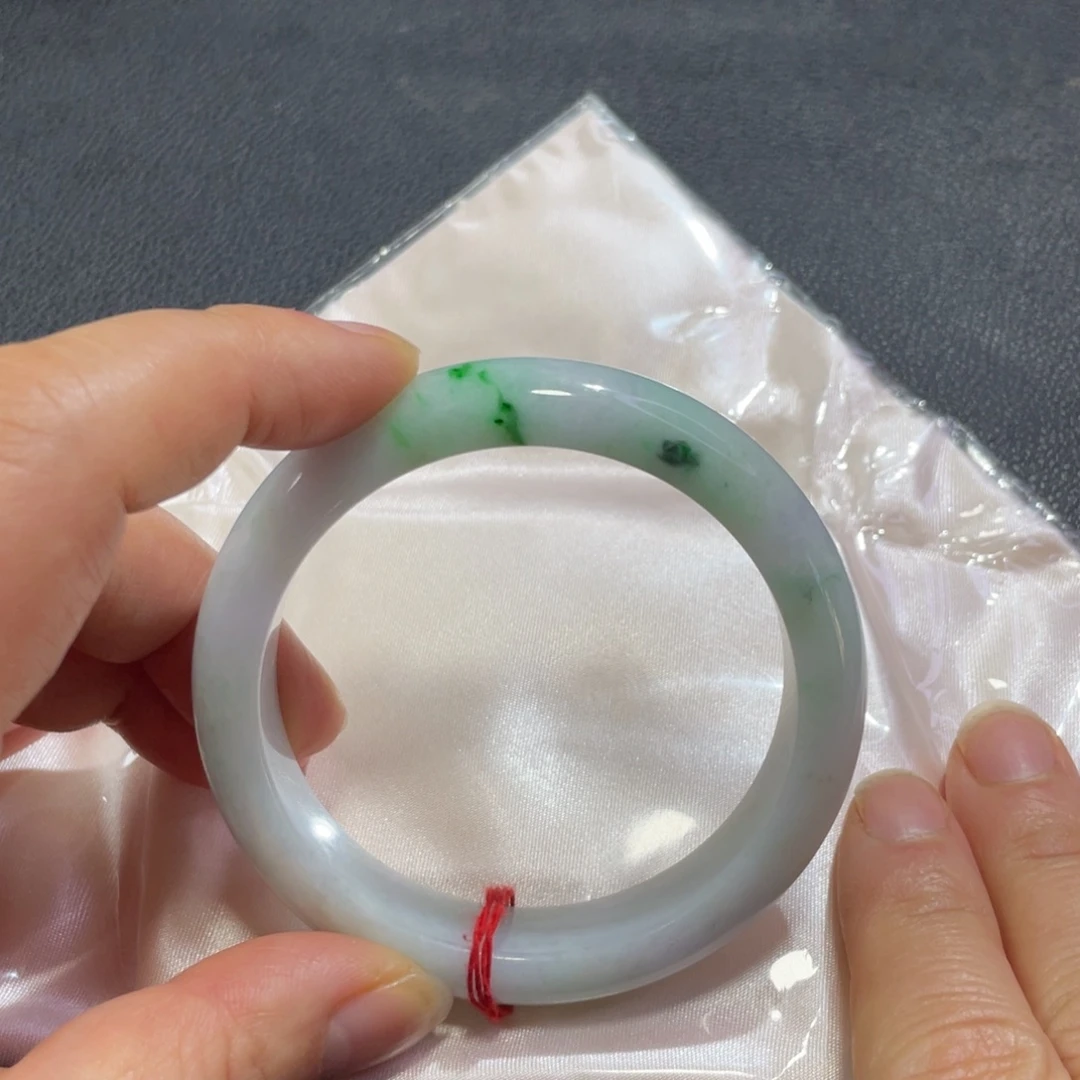 翡翠未镶嵌手镯天然翡翠手镯57.9