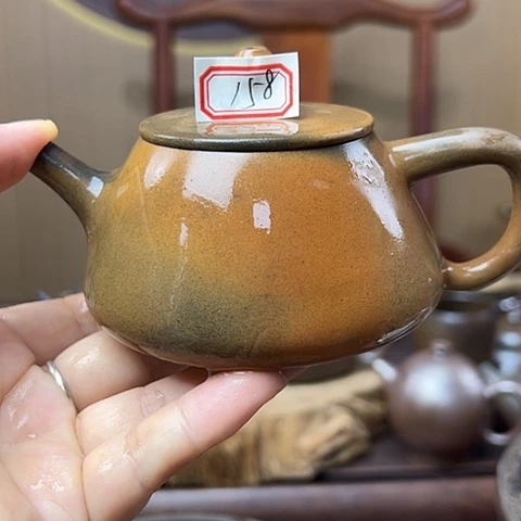 戬谷龙窑柴烧茶壶158