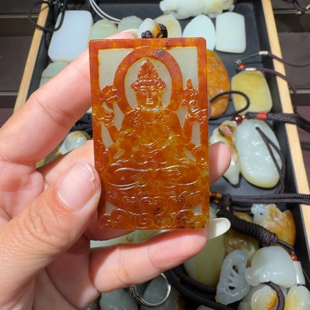 和田玉未镶嵌吊坠(不含链)