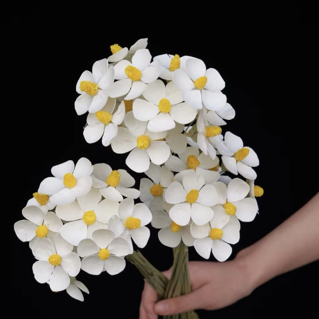 白色紫罗兰手工干花永生花束客厅装饰真花材母亲节礼物插花