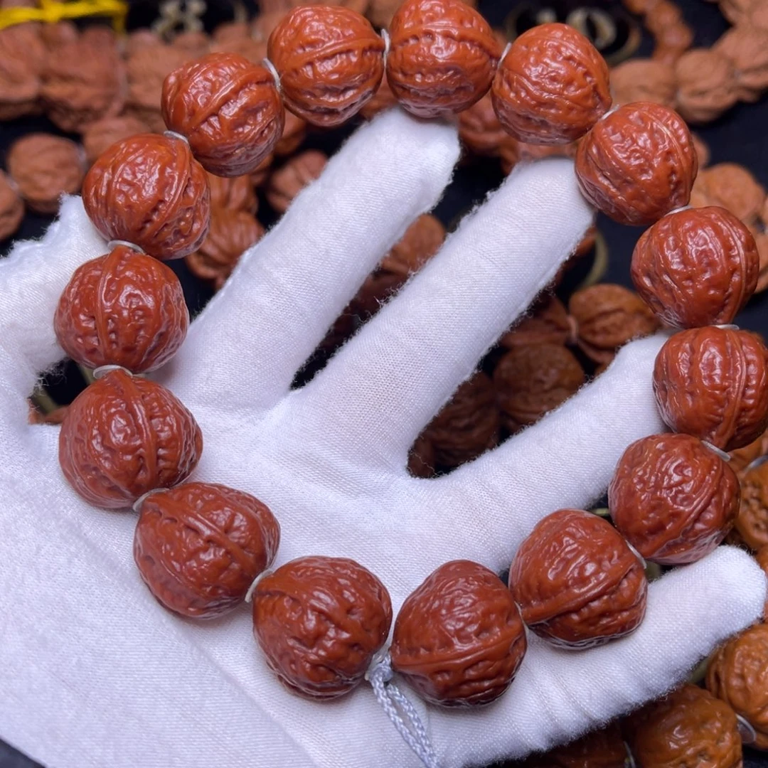 手串文玩核桃红皮光头