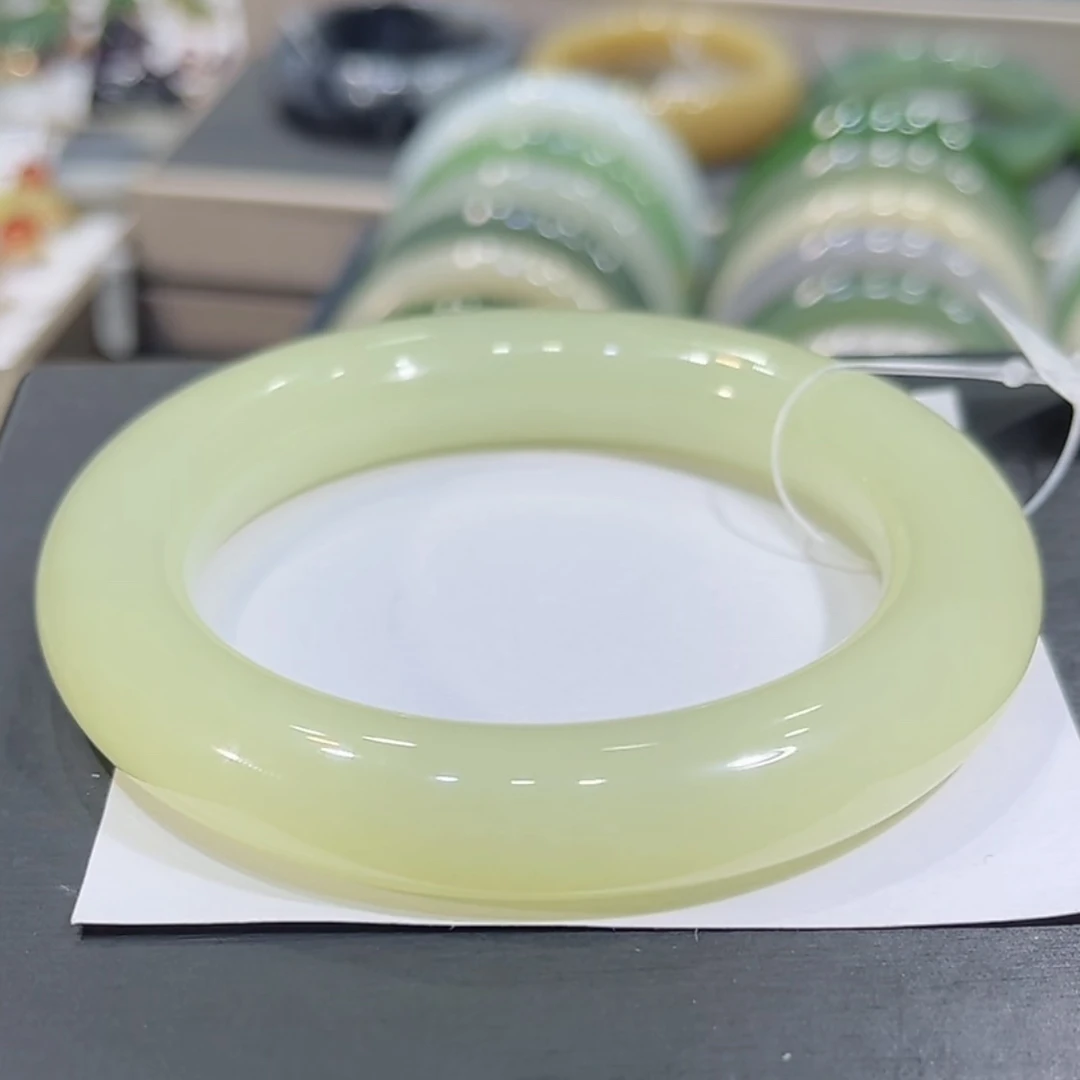 和田玉新疆若羌黄口手镯57-58-59圈口