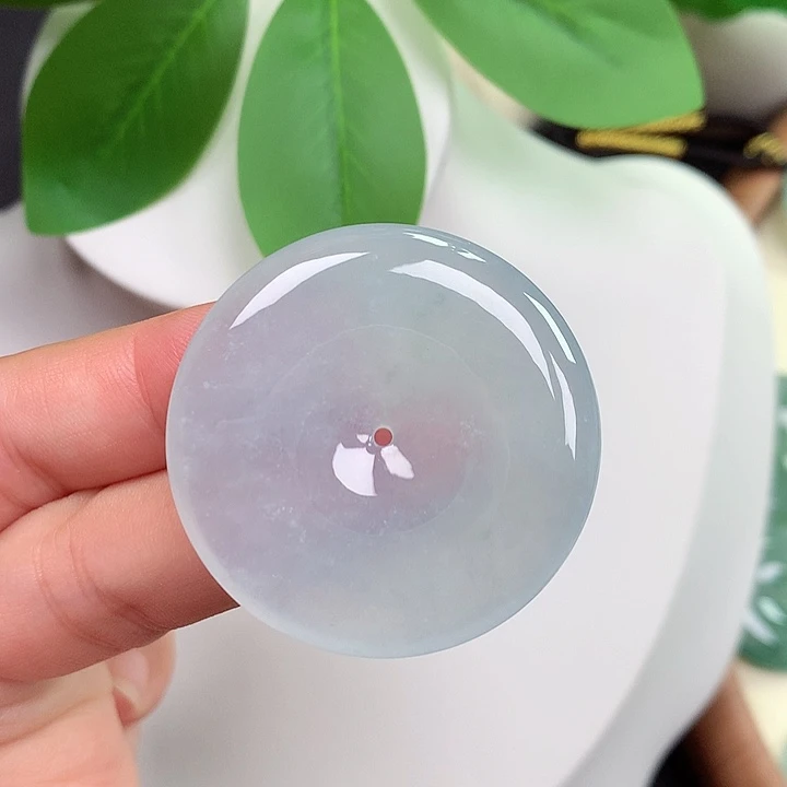 颈饰未镶嵌翡翠平安扣 38x5.7mm