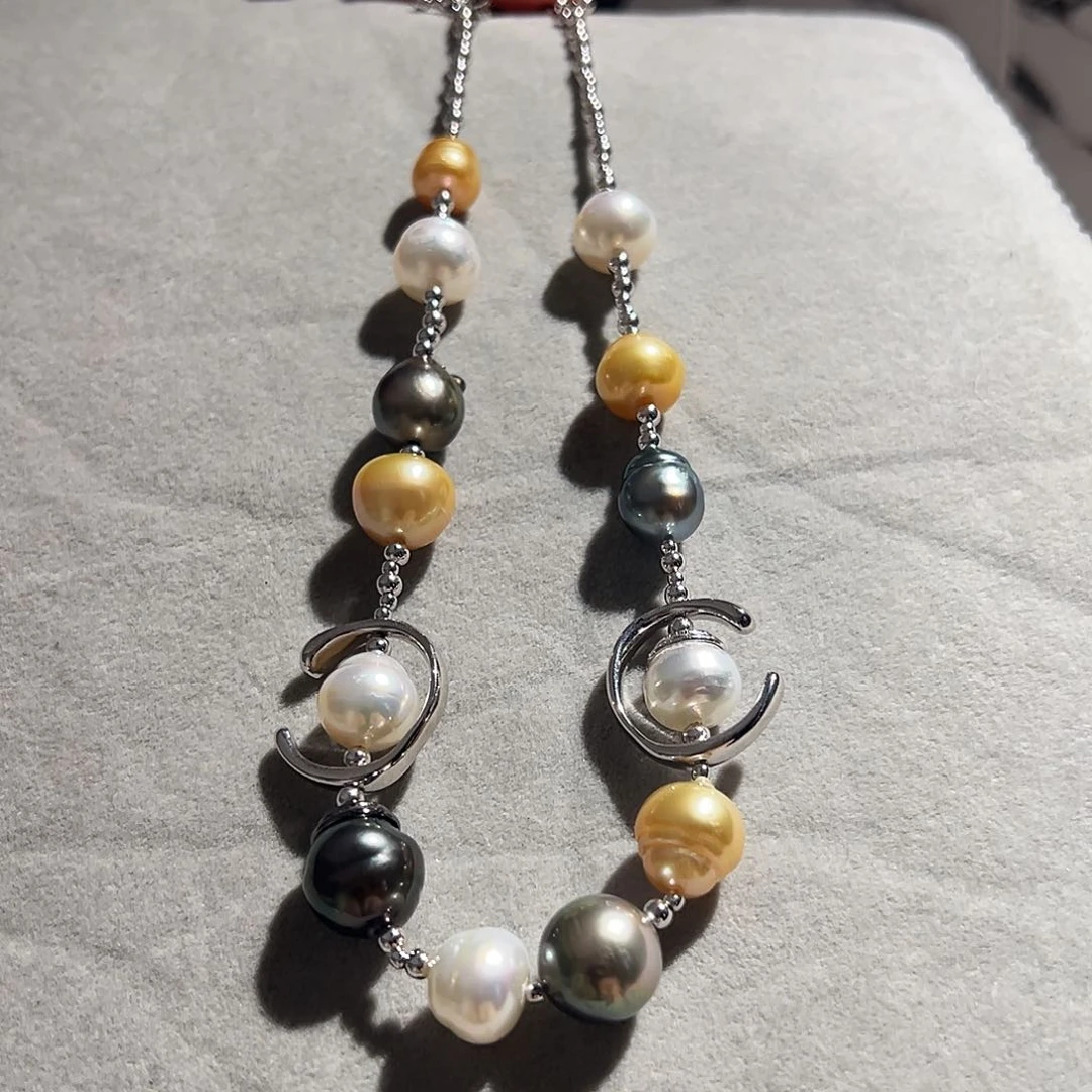 海水珍珠颈饰银S925镶嵌?****?