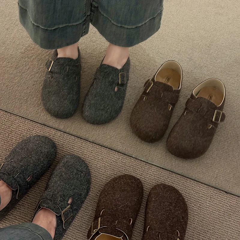 运费险-2025毛呢季新款时尚百搭简约勃肯设计感经典爆款毛呢