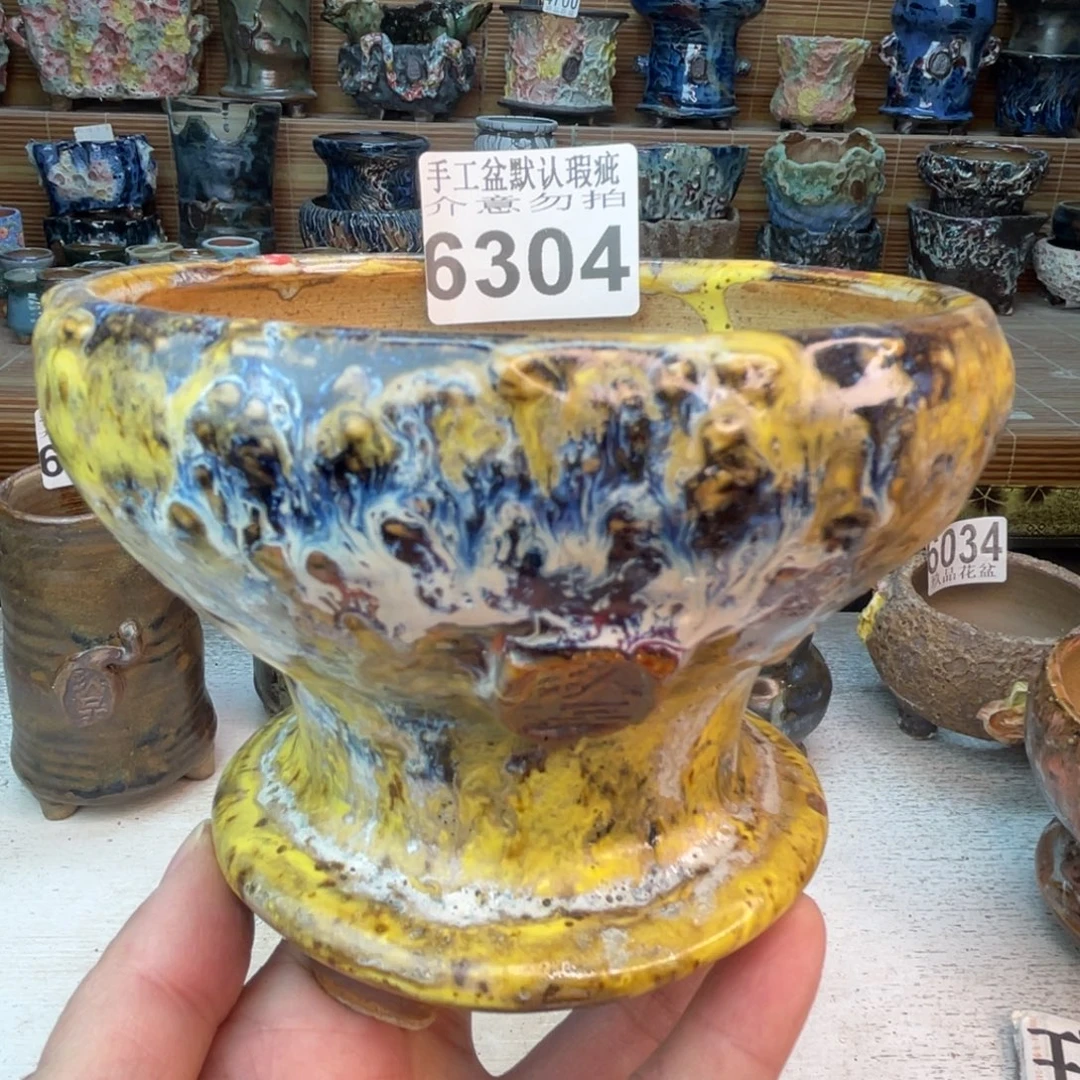 手工花盆默认瑕疵完美者勿拍