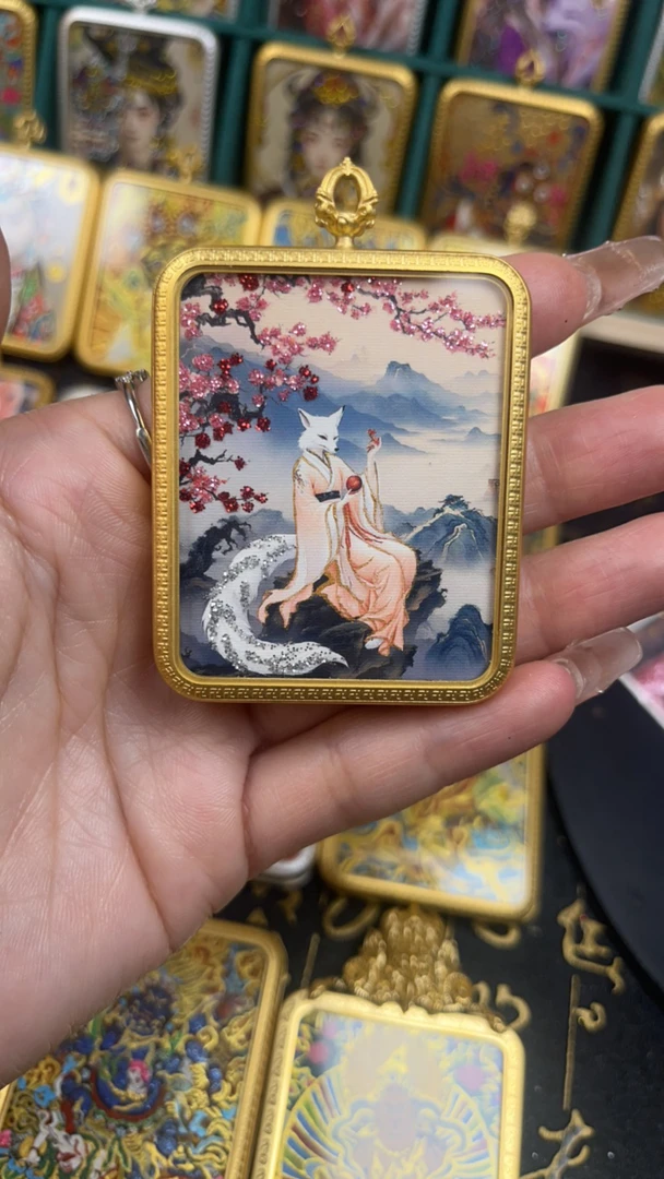 小九手绘唐卡项链