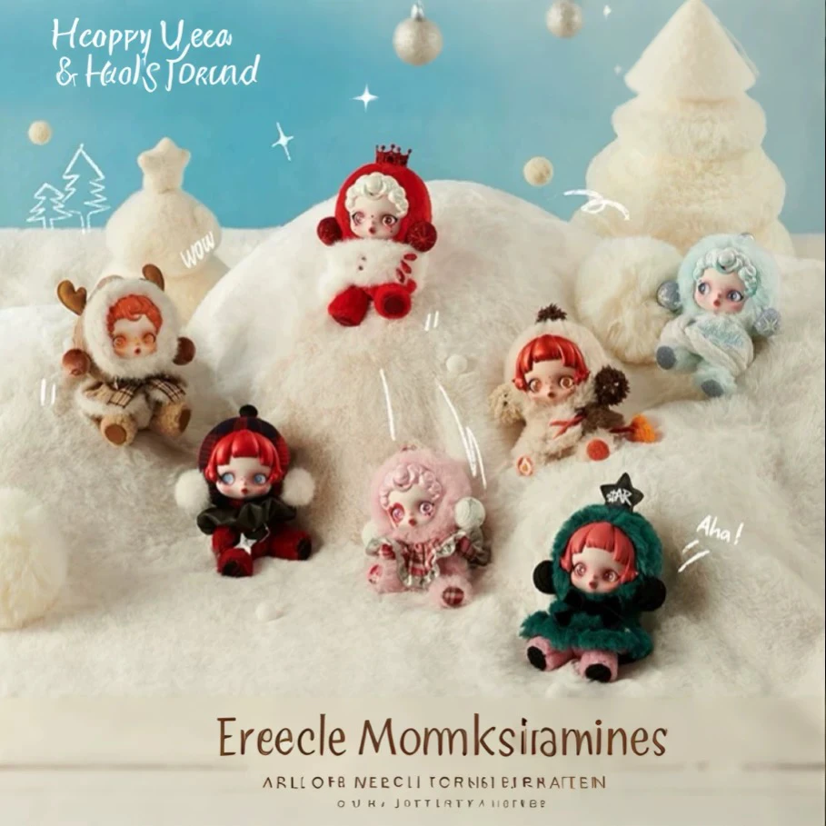 现货SKULLPANDA冬日乐章系列sp毛绒公仔潮玩盲盒挂件生日礼物