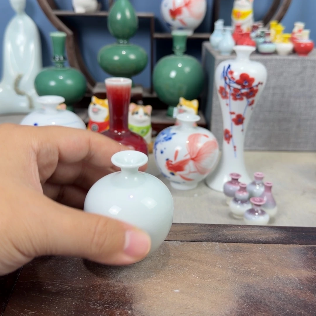 陶瓷手工小花器摆件