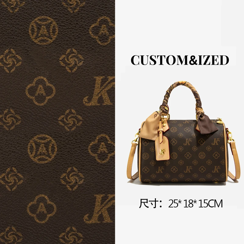 【大号】5113杏高级感小众简约质感单肩包女士经典抽绳麻将包斜跨