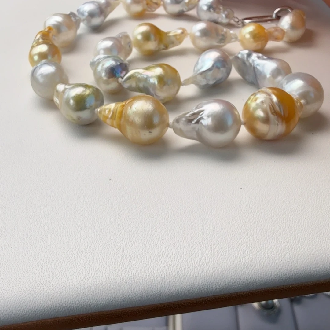 银S925镶嵌颈饰海水珍珠