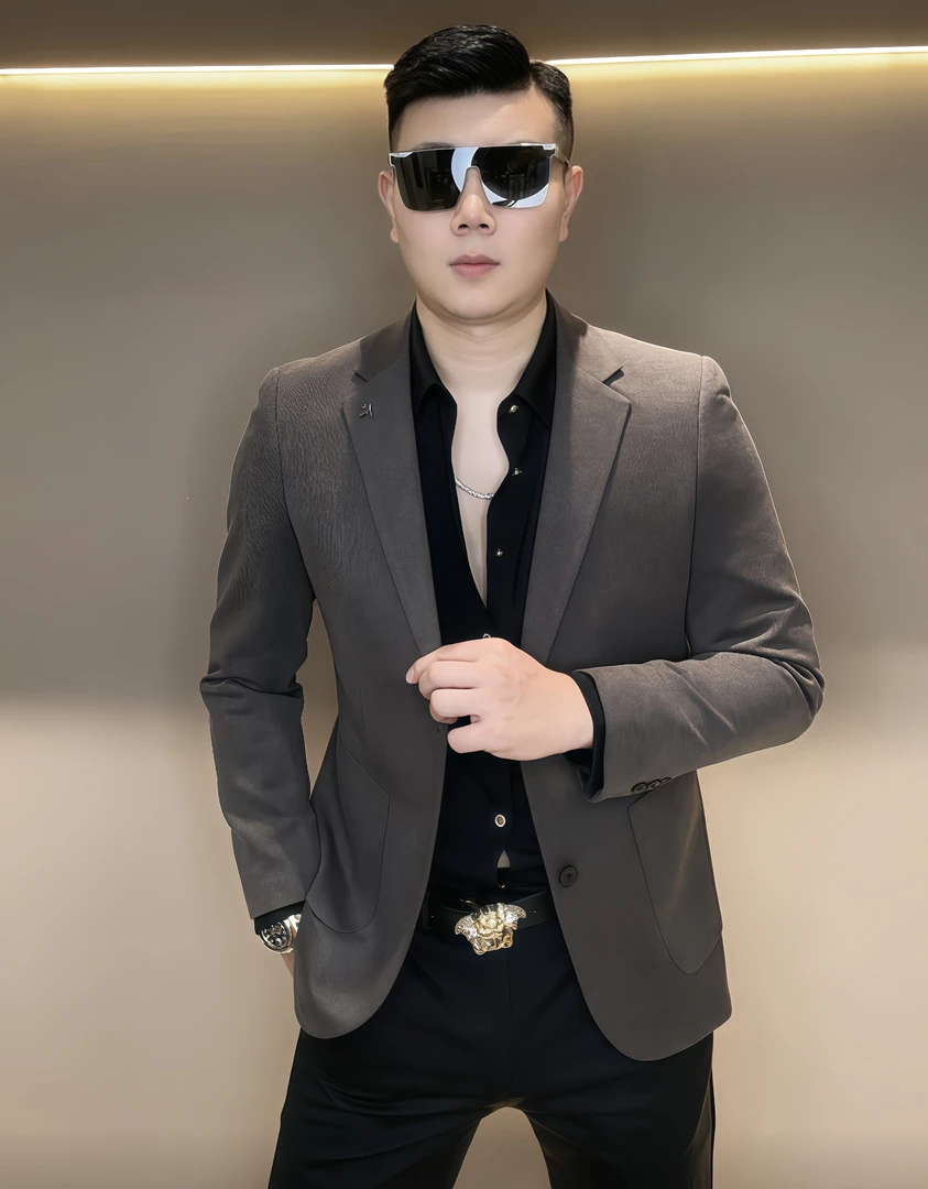 【泡面锅男装】2025秋季男士时尚百搭休闲西服外套 8518