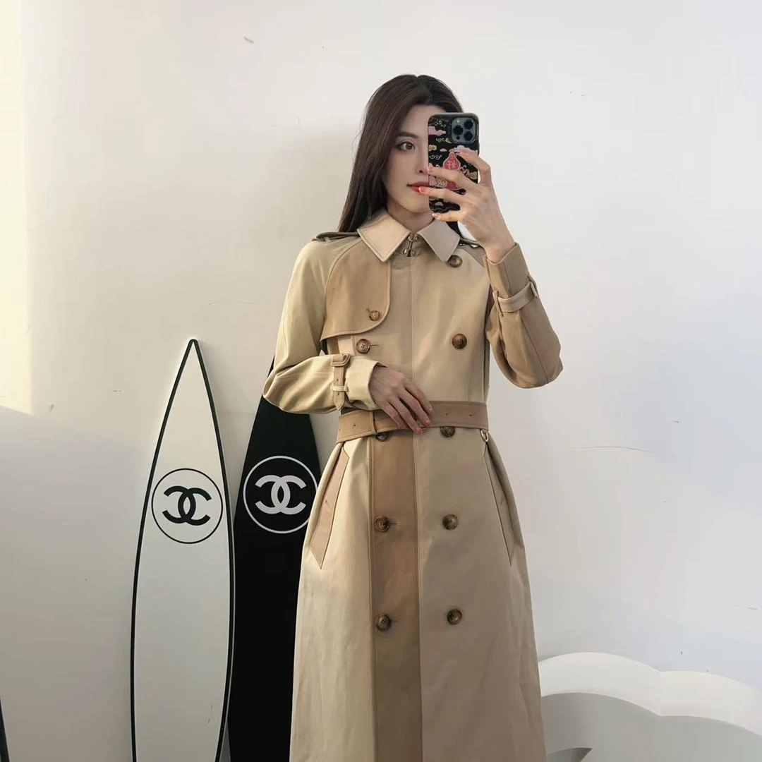 95新 BURBERRY/博柏利 麦殿/风衣38码拼色/241229XYGHL01