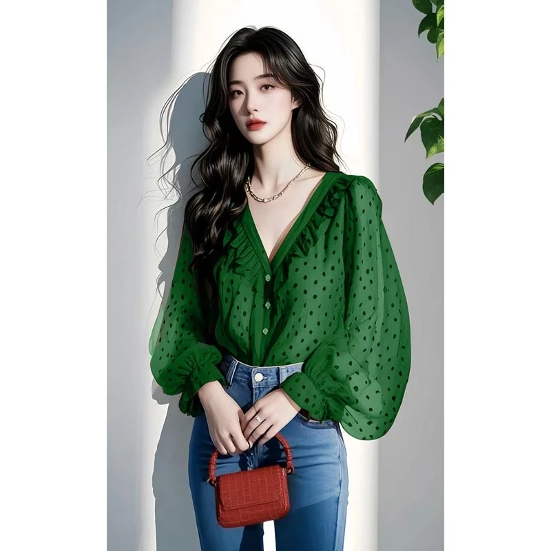 香朵儿法式高级气质小衫2025春秋季新款时尚百搭设计气质小众上衣