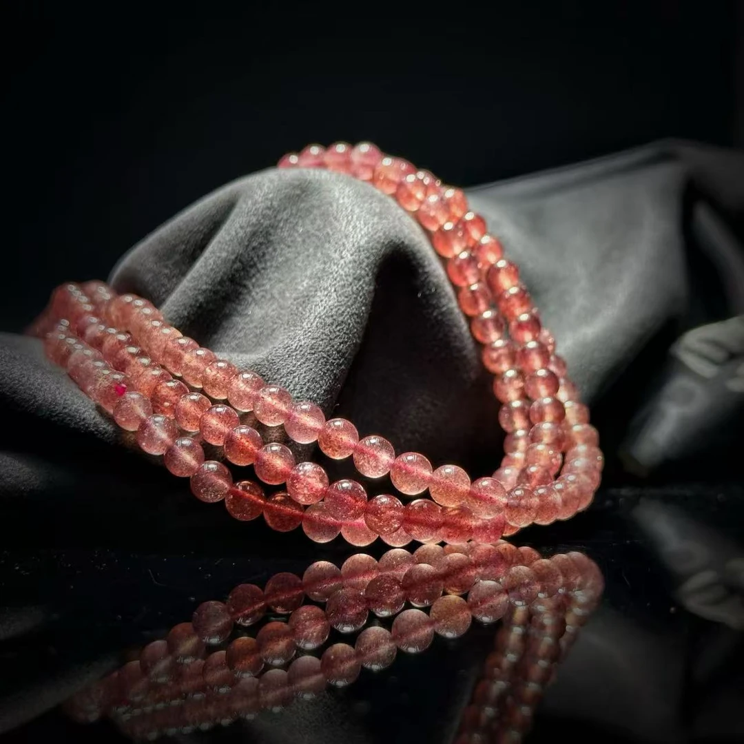 【缪老师严选】SJ1340 细闪草莓籽 草莓晶多圈手链 多样性发其一