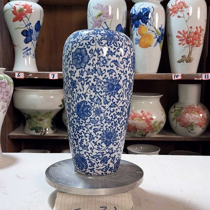 瓶大萝卜青花子连新款藤陶瓷