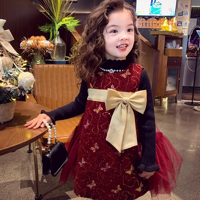 【宠粉浮力】米米哈罗冬款加绒蝴蝶珠花系列汉服甜美公主裙D240393