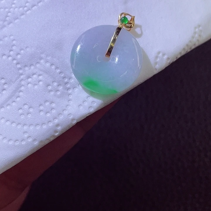 颈饰18K金镶嵌翡翠翡翠