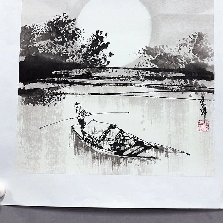 国画亲笔手绘放心去藏