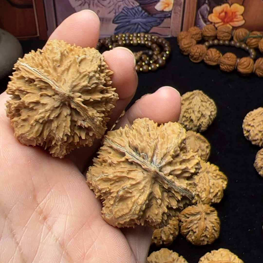 文玩核桃把件秦岭野生文玩核桃