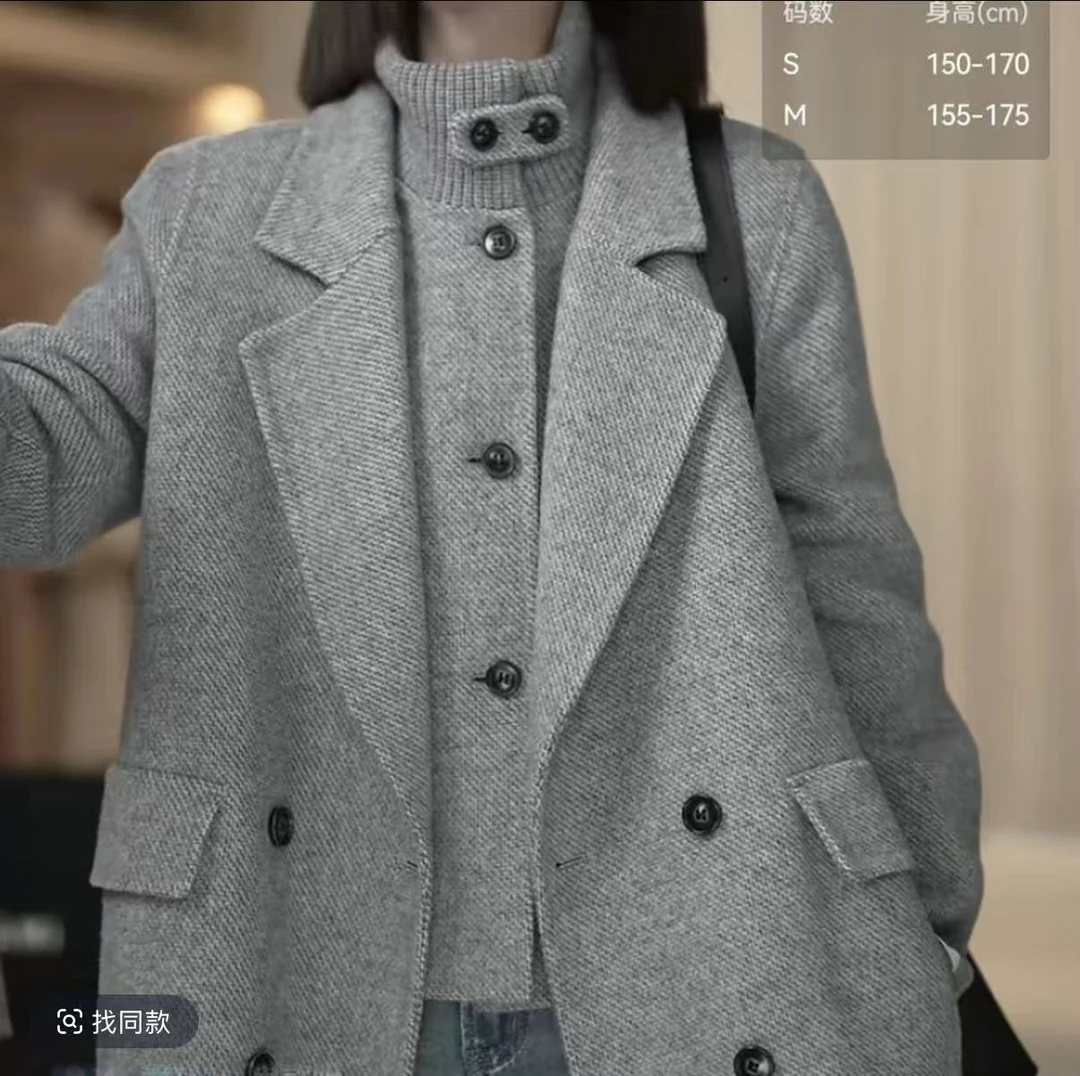 010中长款两件套毛呢外套