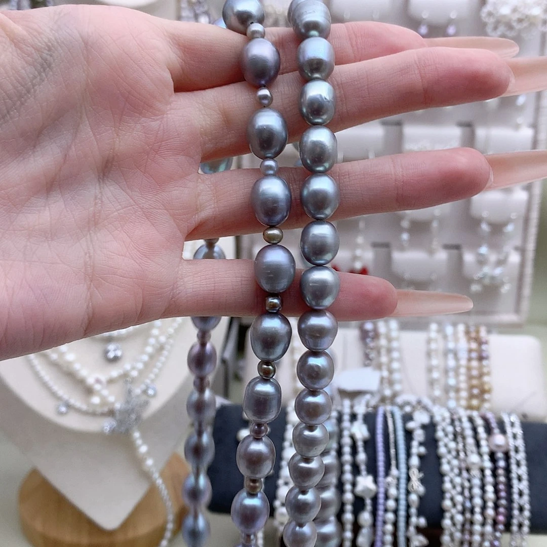 银S925镶嵌耳饰淡水珍珠