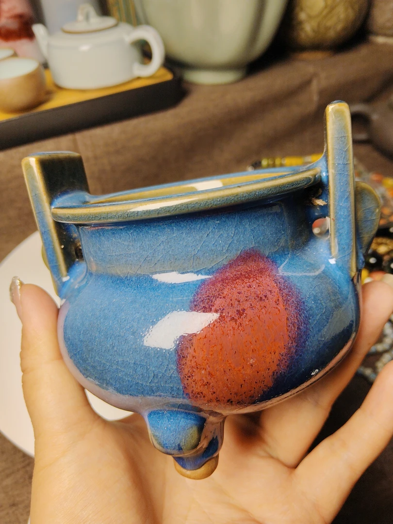 福利款彩绘钧瓷摆件11