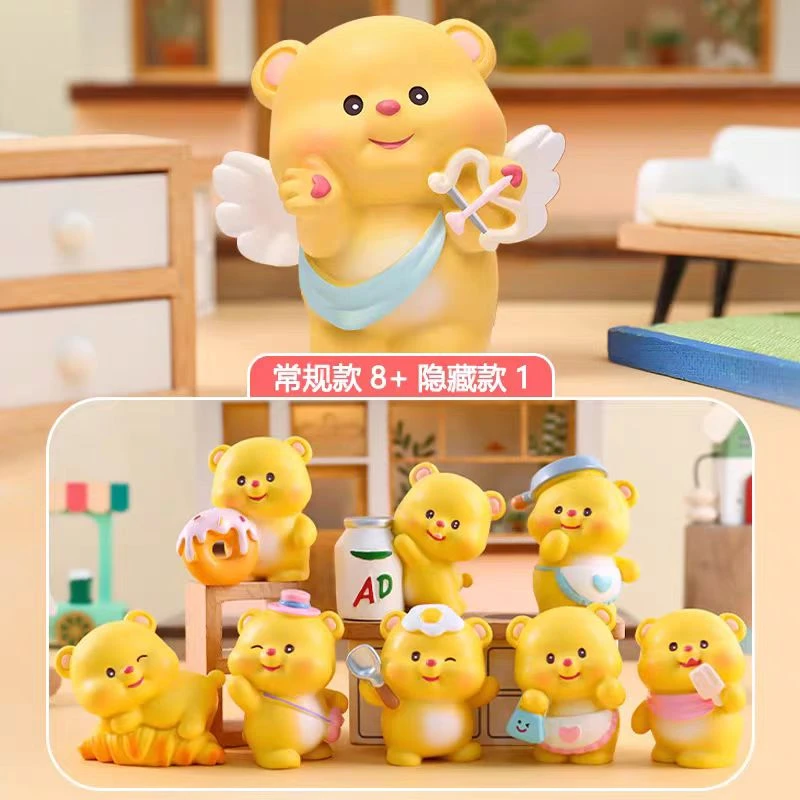 【拆盒】奶芙黄油小熊系列潮玩摆件盲盒